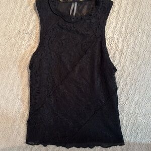 Anthropologie Black Lace Tank